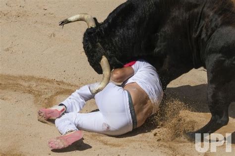 Photo: "Recortadores" contest at the San Fermin Festival 2023 - PDH2023070825 - UPI.com