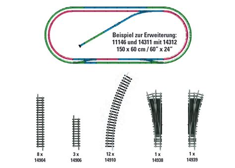 MiniTrix 14312 H2 Track Extension Set