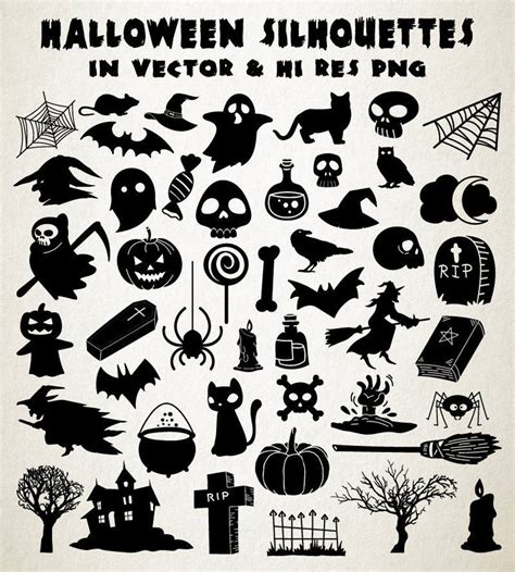 Halloween SVG Halloween Silhouette Clipart Clip Art - Etsy