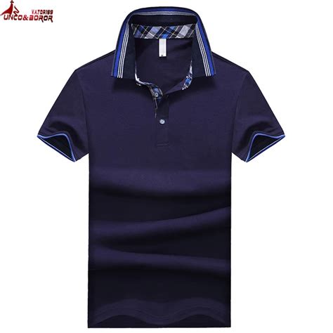 UNCO&BOROR new Brands Mens soild color POLO Shirts Brand Short Sleeve breathable Camisas Polo ...