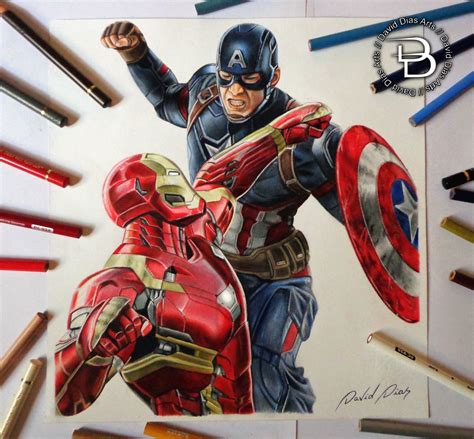 Captain America vs Iron Man by Daviddiaspr on DeviantArt | Marvel superheroes art, Captain ...