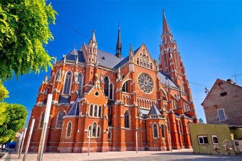 Osijek Cathedral of St Peter and St Paul Colorful View Stock Image ...