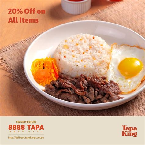 TAPA KING – 20% OFF on ALL Items Promo | Manila On Sale