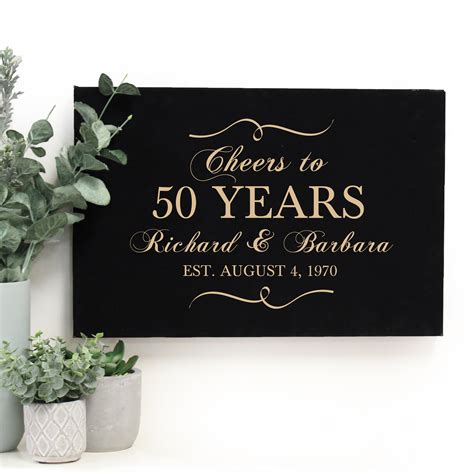 50th Anniversary Sign Anniversary Guest Book Alternative - Etsy