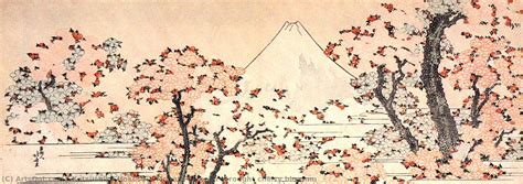 Museum Art Reproductions Mount Fuji seen through cherry blossom by ...