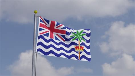 Premium Photo | Diego garcia Flag Waving on a Flag Pole background sky ...