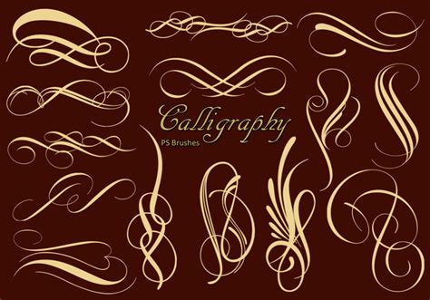 20 Calligraphy PS Brushes abr. Vol.1 - Free Photoshop Brushes at Brusheezy!