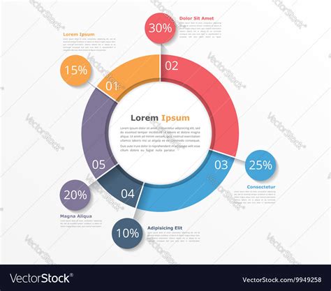 Pie Chart Infographics Royalty Free Vector Image