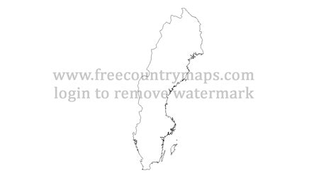 Outline maps of Sweden : Vector and gif map for YouTube