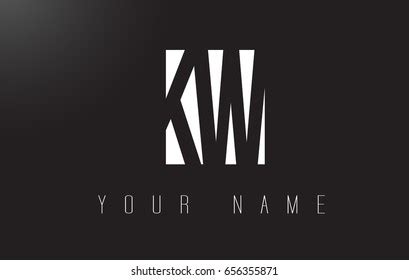 Kw Letter Logo Black White Letters Stock Vector (Royalty Free) 656355871 | Shutterstock