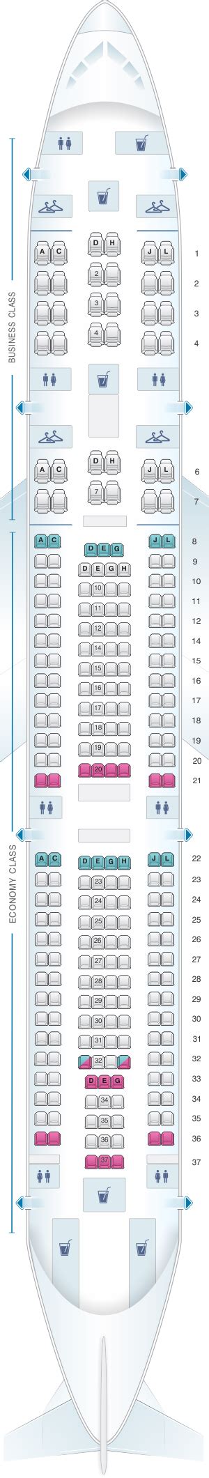 Seat Map Iberia Airbus A340 300 | SeatMaestro