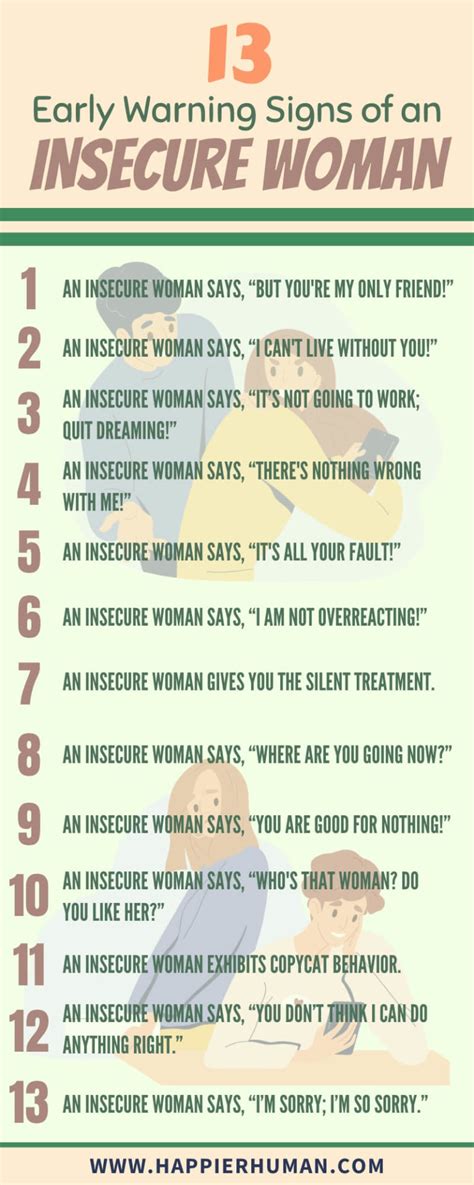 13 Early Warning Signs of an Insecure Woman - Happier Human