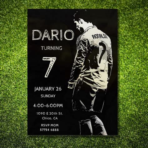 Cristiano Ronaldo Birthday Invitation Made to Order Customizable ...