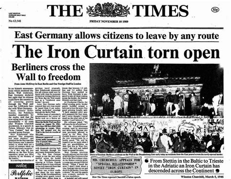 Berlin Wall Newspaper : 1989, Nov 9: Berlin Wall. East German ...