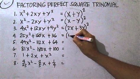 Factoring Perfect Square Trinomial Calculator