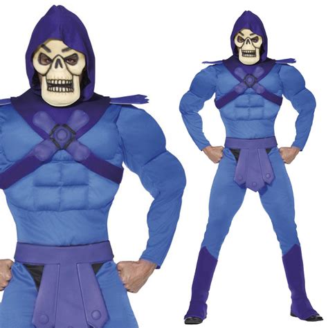 He Man Fancy Dress Costume Mens Superhero Skeletor Villain 80s Outfit Smiffys | eBay