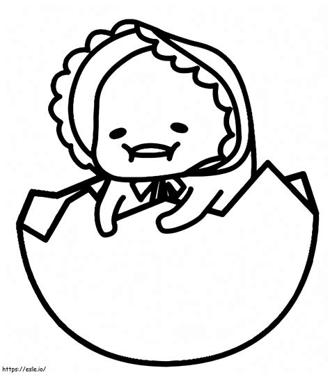 Baby Gudetama coloring page