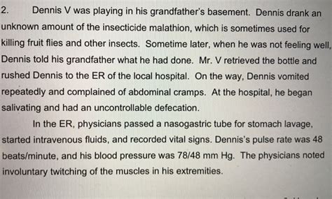 2. Dennis V was playing in his grandfather's | Chegg.com