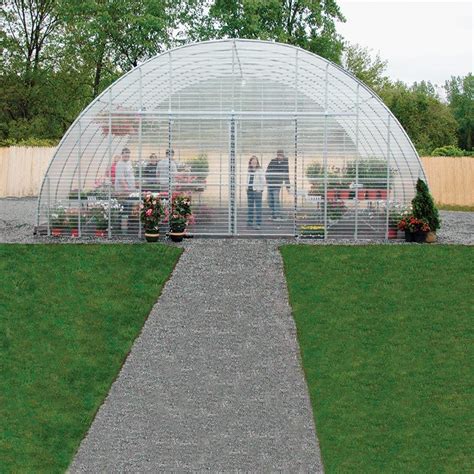 GrowSpan Round Premium Corrugated Greenhouse - 20'W x 10'H x 36'L ...