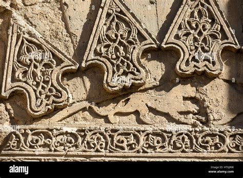 detail of lion blazon of Sultan Baybars on his madrasa in Cairo, Egypt ...