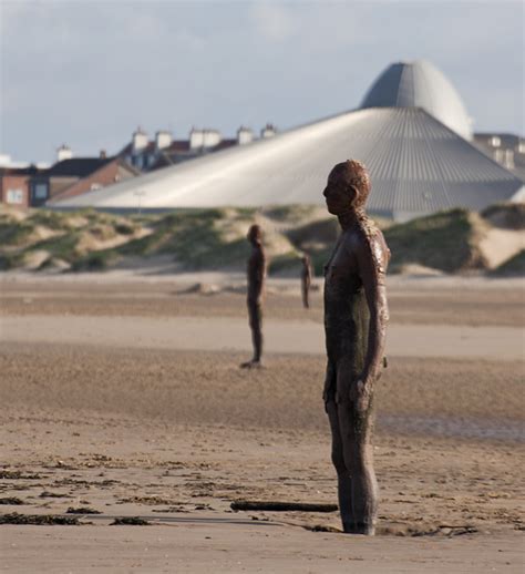 Sculptures on Crosby beach © Paul Harrop :: Geograph Britain and Ireland