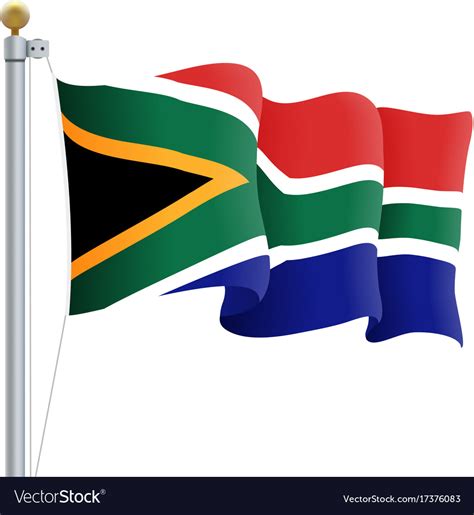 Flag Of South Africa Colorful South African Flag Logo Black Red Blue ...