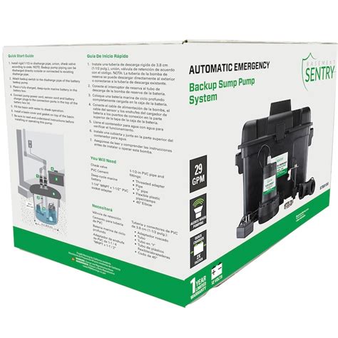 Basement Sentry Battery backup 12-Volt Thermoplastic Battery-powered ...