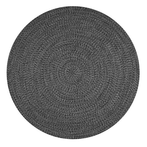 nuLOOM Lefebvre Casual Braided Charcoal 4 ft. Indoor/Outdoor Round Patio Rug HJFV01F-R404 - The ...