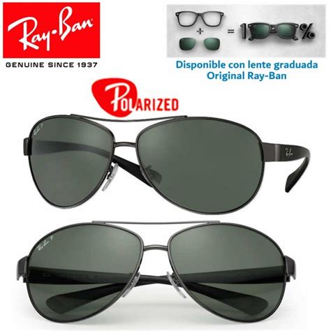 Ray-Ban RB3386 GunMetal / Green Polarized (RB3386-004/9A) Gafas de sol Ray-Ban RB-3386 con ...