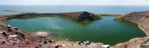 Crocodile Lake On Central Island On Lake Turkana, Kenya. Stock Photo - Image of crocodile, park ...