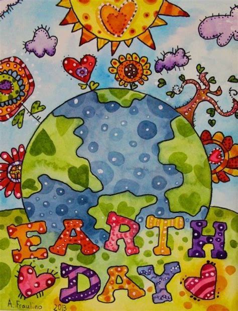 "Earth Day" Art Submission - 2nd Grader | Giorno della terra, Disegno arte, Immagini