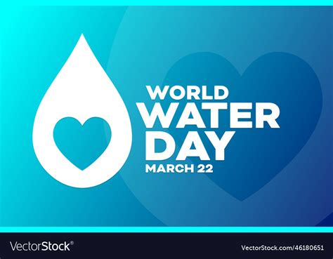 World water day march 22 Royalty Free Vector Image