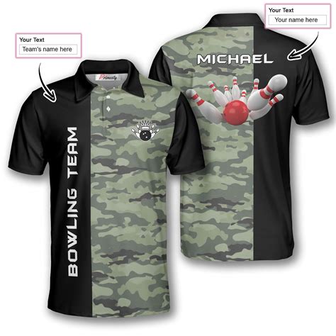 Bowling Strike Camouflage Custom Bowling Shirts for Men - Primesty