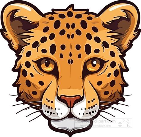 Animal Faces Clipart-animal face of a leopard