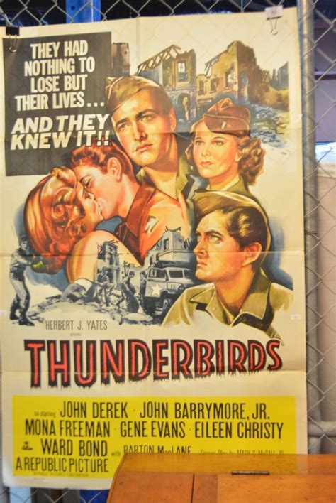 Sold Price: Vintage movie poster, 'Thunderbirds', - July 6, 0118 10:00 ...