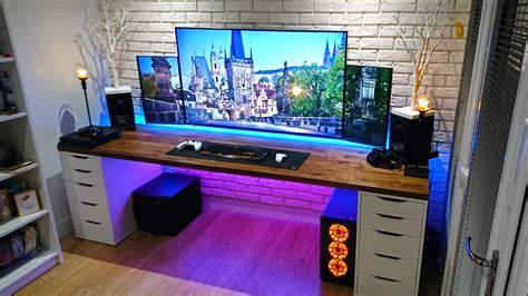 Amazing gaming desk 70 inch only on homesable.com | Gaming room setup ...