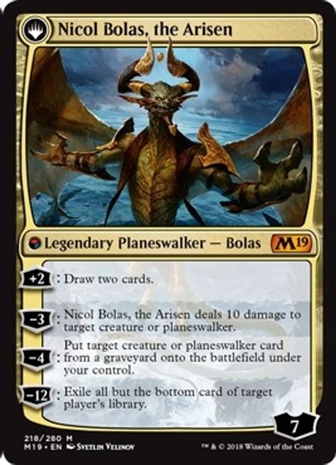 Nicol Bolas, the Ravager // Nicol Bolas, the Arisen [Core Set 2019 ...