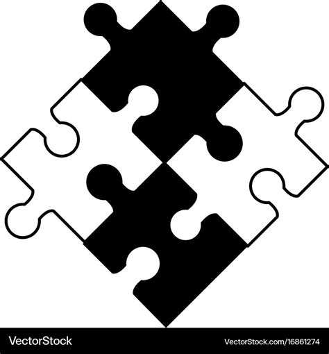 Puzzle pieces icon image Royalty Free Vector Image