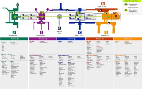 Terminals map at IAH Airport | George Bush Intercontinental Airport