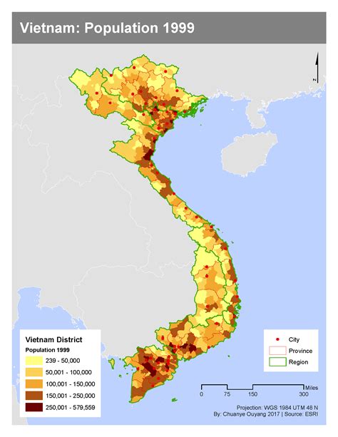 Vietnam Population Map