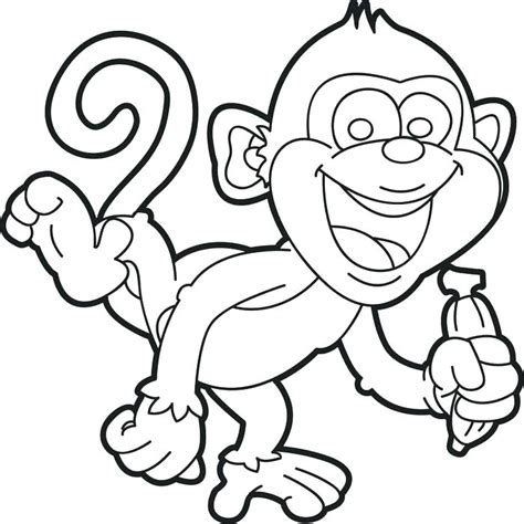 Monkey Line Drawing | Free download on ClipArtMag