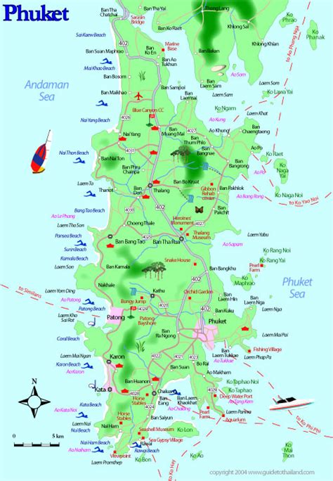 Travel Map of Phuket, Thailand