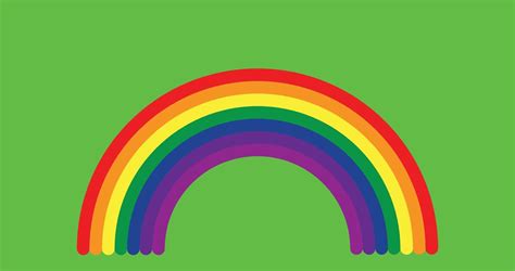 Colored rainbow on a green background 14213530 Vector Art at Vecteezy