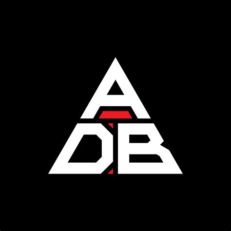 ADB triangle letter logo design with triangle shape. ADB triangle logo design monogram. ADB ...