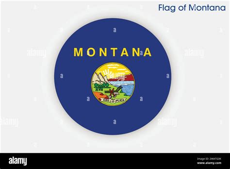 High detailed flag of Montana. Montana state flag, National Montana flag. Flag of state Montana ...