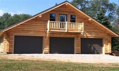 Log Garage with Apartment Plans Log Cabin Garage Kits | Log home builders, Garage apartments ...