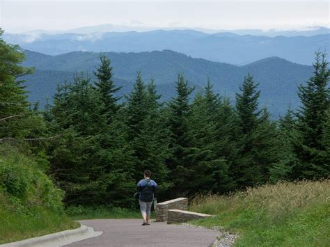 Hiking in Mount Mitchell State Park, North Carolina