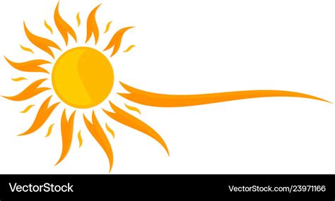 Logo stylized sun Royalty Free Vector Image - VectorStock