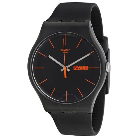 Swatch Dark Rebel Black Silicone Unisex Watch SUOB704 - Other - Swatch ...