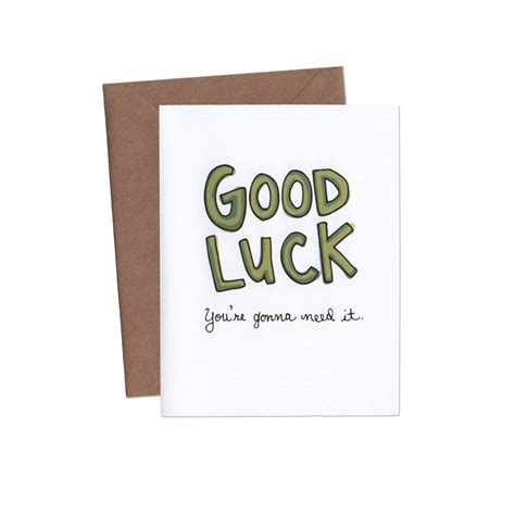 Good Luck Card Funny Greeting Card Good Luck You're - Etsy